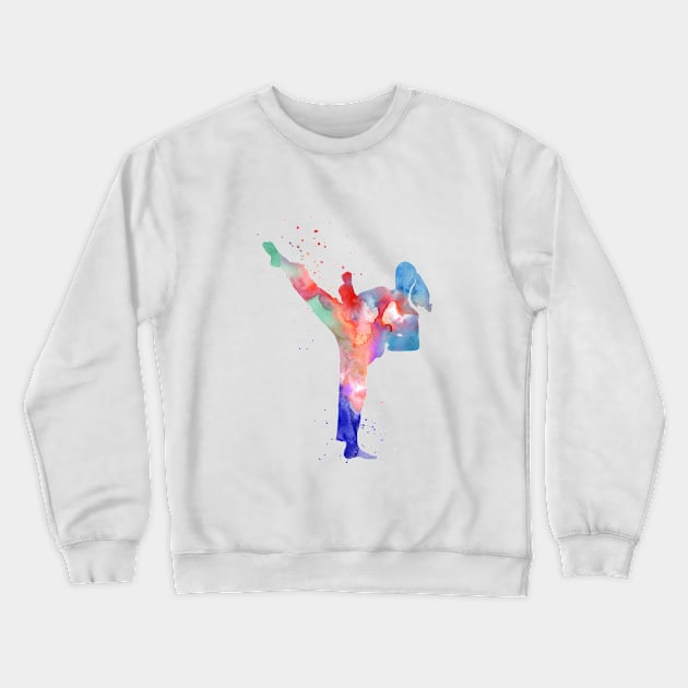 Female karate Crewneck Sweatshirt by RosaliArt